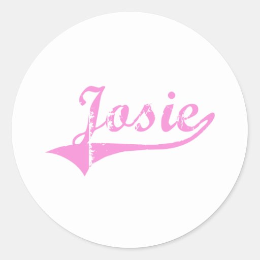 Josie Classic Style Name Classic Round Sticker Zazzle