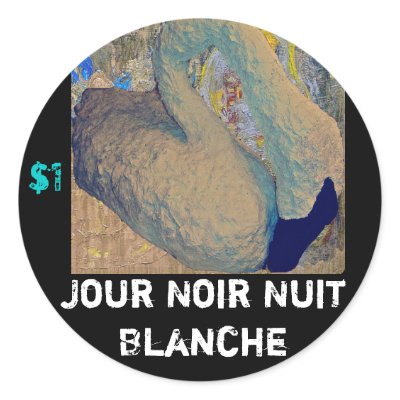 Jour Noir Nuit Blanche Sticker by grovecanada
