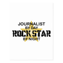 Journalist Rock Star by Night Post Card