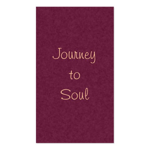 Journey to Soul Standard Card Business Card (back side)