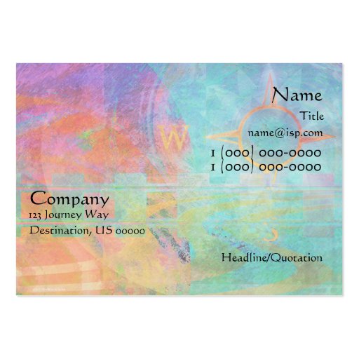 Journeys - Abstract Travel Theme Business Card Template (back side)