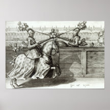Jousting Tournament in a square Print