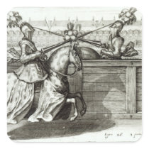 Jousting Tournament in a square Sticker