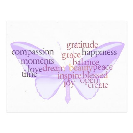 Joy and Gratitude Butterfly Postcard