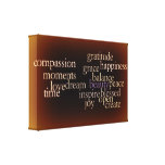 Joy and Gratitude Gold Canvas Print