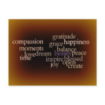 Joy and Gratitude Gold Postcard