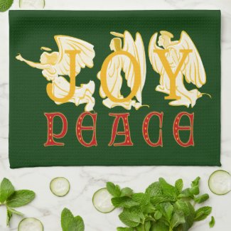Joy And Peace Angels Kitchen Towel