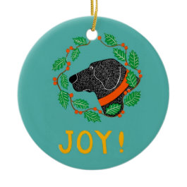 Joy Black Lab Ornament By Stephen Huneck