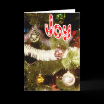 Joy Christmas card cards