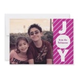 Joy Christmas Photo Card Personalized Invitation