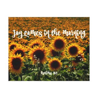 Joy Comes in the Morning Psalms Bible Verse Canvas Print