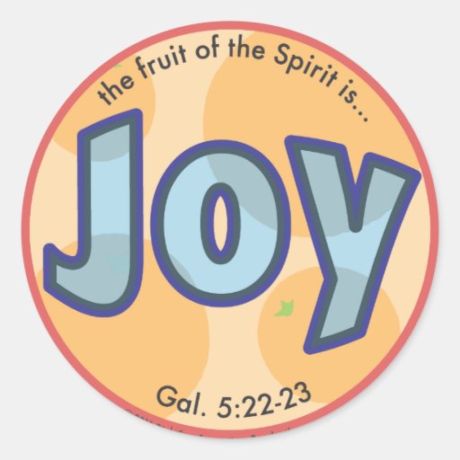 Joy Fruit of the Spirit Spots Sticker Zazzle