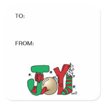 Joy Gift Tag stickers