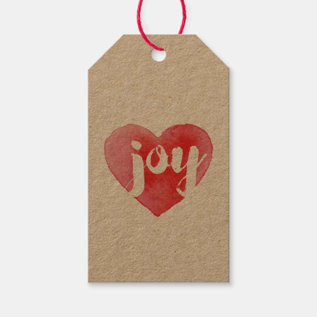 Joy Heart Holiday Tags Pack Of Gift Tags