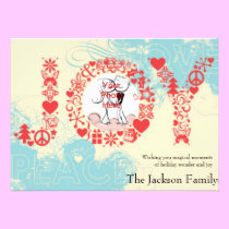 Joy Holiday Custom Photo Cards invitations