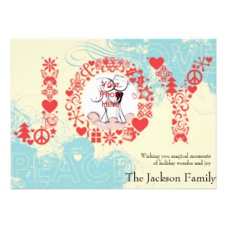 Joy Holiday Custom Photo Cards