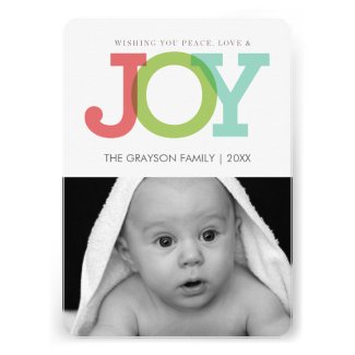 JOY holiday photo card - rounded corners