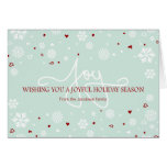 Joy Holiday Snowflakes Hearts Greeting Greeting Cards