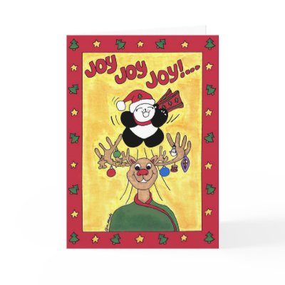 Joy, Joy, Joy to the World Cards by Computious