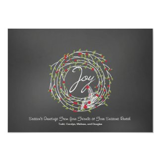 Joy Laurel Wreath With Berries Corporate Card