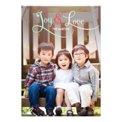 Joy & Love Holiday Photo Cards Announcements