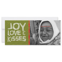 Joy Love & Kisses Photo Card Custom Rack Card