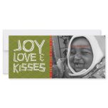 Joy Love &amp; Kisses Photo Card Custom Rack Card