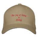 joy of living embroidered hats