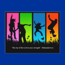 Joy of the Lord Christian postcard Nehemiah 8:10