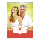 Joy ornament christmas customizable photo card custom invitations