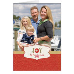 Joy ornament christmas customizable photocard