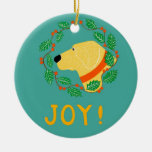 Joy Ornament With Yellow Lab-Stephen Huneck