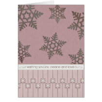 snowflakes, lines, squares, joy, peace, xmas, christmas, gift, holidays, snow, winter, Card with custom graphic design