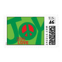Joy Peace Hope and Love postage stamp
