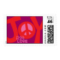 Joy Peace Hope and Love postage stamp