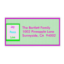 Joy Peace Love Hip Trendy Holiday Label