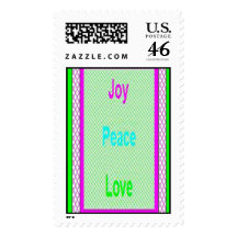 Joy Peace Love Hip Trendy Holiday Stamps