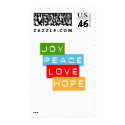 Joy Peace Love Hope stamps