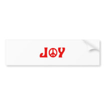 Joy Peace Sign bumper stickers by groovy_christmas Joy Peace Sign bumper stickers