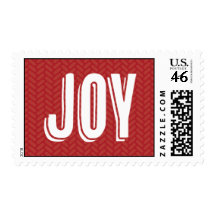 JOY Postage Stamp - Herringbone Pattern