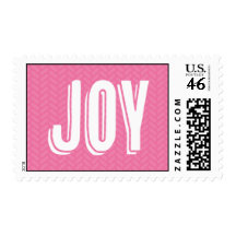 JOY Postage Stamp - Herringbone Pattern