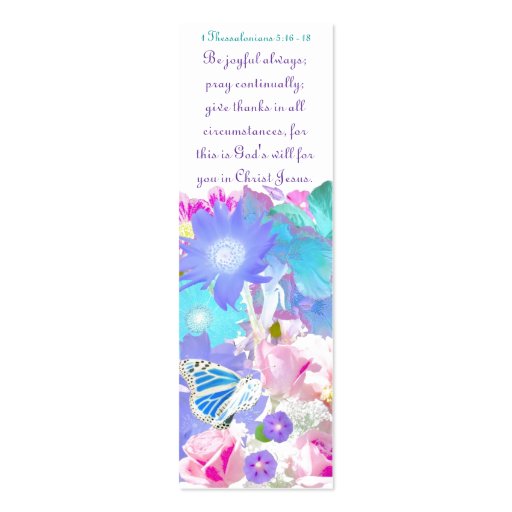 Joy, Prayer and Thanksgiving  Bookmark Business Card (front side)