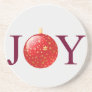 Joy Red Christmas Decoration Coaster