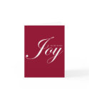 Joy red simple Christmas holiday business logo card