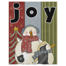JOY Snowman and Penguin Holiday Cards letterhead by christmasshop JOY Snowman and Penguin Holiday Cards letterhead