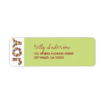 JOY Spring Flowers Baby Shower Return Address Labe labels