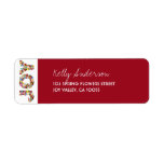 JOY Spring Flowers Baby Shower Return Address Labe labels