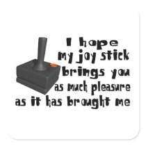 Joy Stick Pleasure Square Sticker