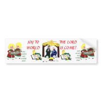 JOY TO THE WORLD! Bumper Sticker bumper stickers by zazzitup JOY TO THE WORLD! Bumper Sticker bumper stickers