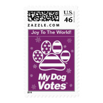 Joy To The World Postage From My Dog Votes postage by MyDogVotes Joy To The World Postage From My Dog Votes postage